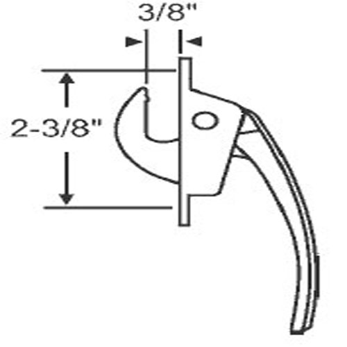 TechnologyLK STB Casement Window Locking Handle, Chesnut Bronze, 2-3/8&quot; Screw Holes | 34808