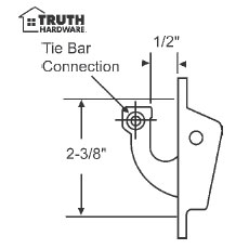 TechnologyLK STB Casement Window Dual Locking Handle, Chesnut Bronze, 2-3/8&quot; Screw Holes | 34858