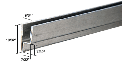 C.R. Laurence CRL Storm Window Leg Frame for Single Strength Glass - 12 ft long | 35035