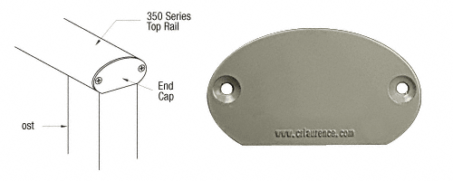 C.R. Laurence CRL Beige Gray 350 Series Decorative End Cap | 35DECBGY