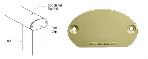C.R. Laurence CRL Chromate (Unfinished) 350 Series Decorative End Cap | 35DECCRM