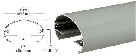 C.R. Laurence CRL Agate Gray 350 Series Top Rail 20&#39;-1&quot; Long | 35TR241AGY