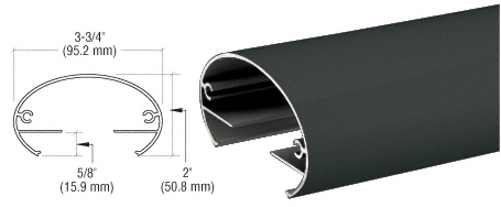 C.R. Laurence CRL Matte Black 350 Series Top Rail 20&#39;-1&quot; Long | 35TR241BL