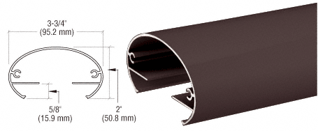 C.R. Laurence CRL Matte Bronze 350 Series Top Rail 20&#39;1&quot; Long | 35TR241BRZ