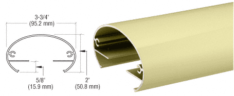 C.R. Laurence CRL Chromate (Unfinished) 350 Series 20&#39;-1&quot; Top Rail | 35TR241CRM