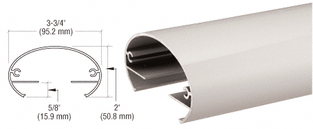 C.R. Laurence CRL Sky White 350 Series Top Rail 20&#39;-1&quot; Long | 35TR241W