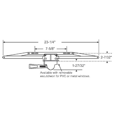 Window Replacement Hardware | Window Operator | Dual Pull Lever Window Operator | 341641