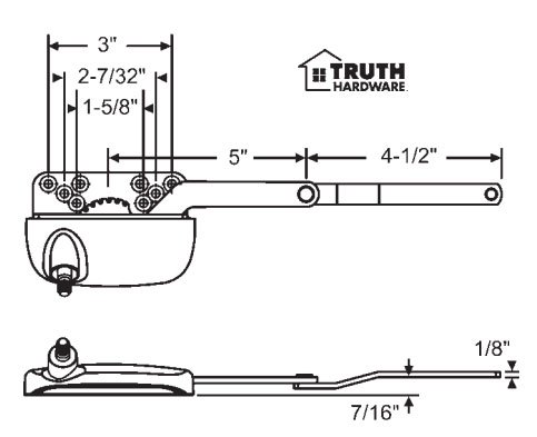 TechnologyLK STB Casement Window Operator, Right Hand, Sill Mount, Dyad, White  | 362053E