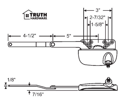 TechnologyLK STB Casement Window Operator, Left Hand, Sill Mount, Dyad, White | 362063E