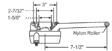 Right Hand Bronze 7-1/2&quot; Sill Mounted Single Arm Operators | 362151S
