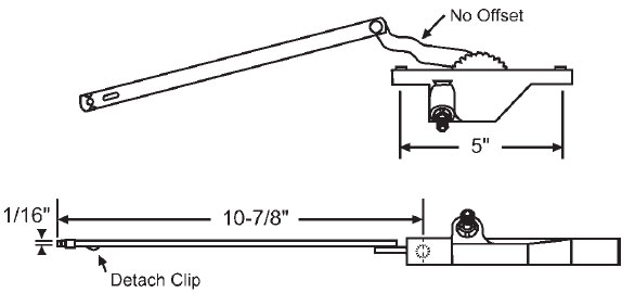 Bronze Left Hand no Offset Rear Face-Mounted Dyad Casement Window Operator | 362521