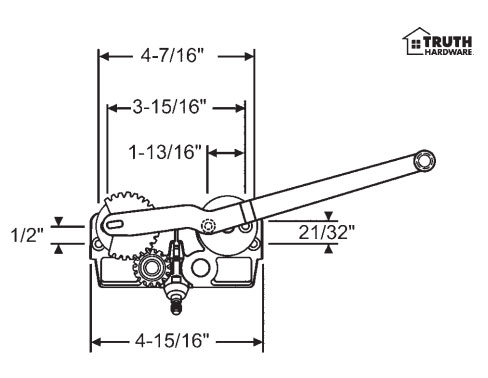 Right Hand Mechanism for &quot;Entrygard&quot; Single Arm Casement Window Operato | 36290RH