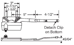 TechnologyLK STB Casement Window Operator, Left Hand, Sill Mount, Dyad, White | REPLACED BY 36-327-3E | 363273S