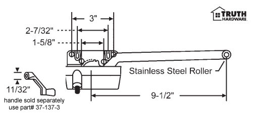 Window Replacement Hardware | Window Operator | Casement Window Operator | 363323