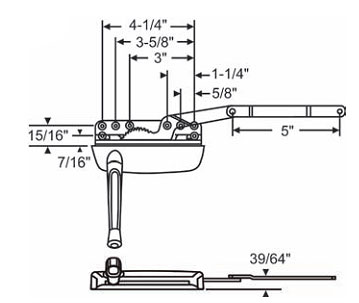 TechnologyLK STB Casement Window Operator, Left Hand, Dyad, Bright White | 3637129
