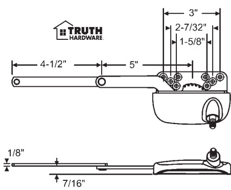 TechnologyLK STB Casement Window Operator, Left Hand, Sill Mount, Dyad, White | 363903E