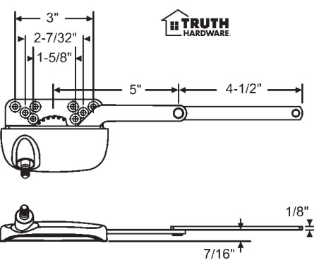 TechnologyLK STB Casement Window Operator, Right Hand, Sill Mount, Dyad, White | 363913E