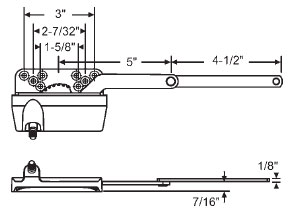 TechnologyLK STB Casement Window Operator, Left Hand, Sill Mount, Dyad, White | 363913S