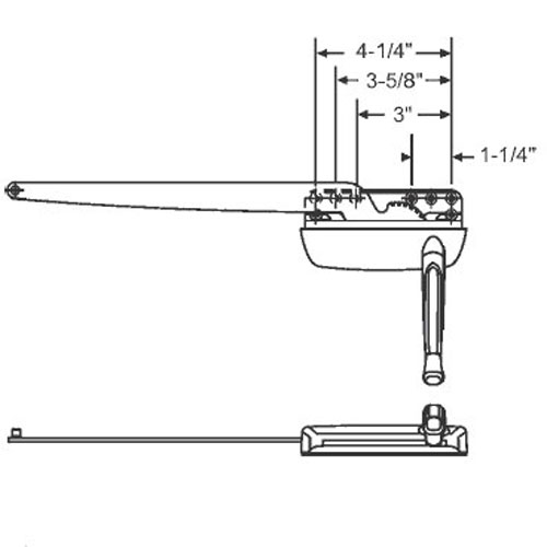 Strybuc Industries STB Casement Operator, Left Hand, White | 364023