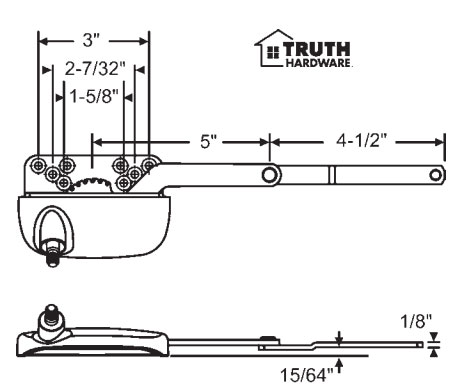 TechnologyLK STB Casement Window Operator, Right Hand, Sill Mount, Dyad, White | 364103E