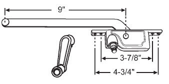 TechnologyLK STB Casement Window Operator, Right Hand, Face  Mount, Bronze, 9&quot; Long Arm | 36449