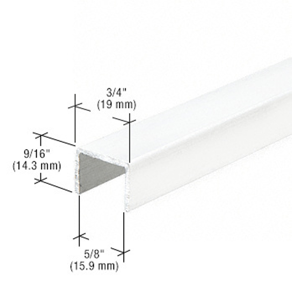 White Series 3601 Side Jamb Channel for Sliding Screen Doors | 3601W