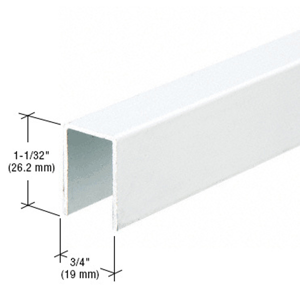 White Series 3602 Upper Jamb Channel for Sliding Screen Doors  | 3602W