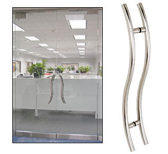 C.R. Laurence CRL Polished Stainless 36&quot; Extra Length Right Handed  &quot;S&quot; Ladder Style Back-to-Back Pull | 36SRPPS