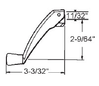 TechnologyLK STB Window Operator Handle, Folding, Bronze, 11/32&quot; Spline Size | 37109FH1
