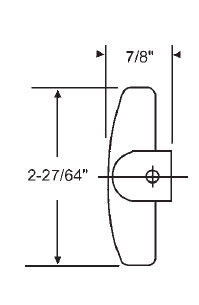 T-Crank Handle with Set Screw, 11/32&quot; Spline, Coppertone | 37-125-4 | H3801 | 371254