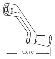 TechnologyLK STB Window Operator Handle, Crank Type, Aluminum, 5/16&quot; Recessed Hex  | 37159