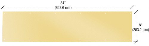 C.R. Laurence CRL Polished Brass Kick Plate for 36&quot; Doors | 37PB
