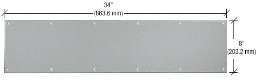 C.R. Laurence CRL Brushed Stainless Kick Plate for 36&quot; Door | 37SS