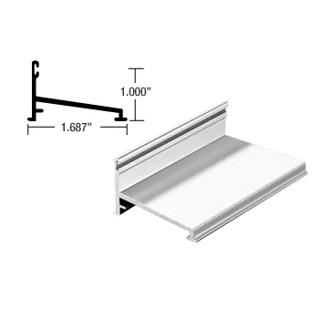 C.R. Laurence CRL Brite Silver EZ-Clean Track - 98 in Long | 3800797