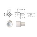 Gordon Glass&#174; Replacement Hex Ball Adaptor for Skylight and Awning Window Operators, White
