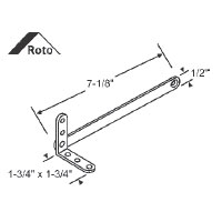 TechnologyLK STB Connecting Arm with Bracket for 36-333 &amp; 36-334 Face Mounted Casement Operators | 39352
