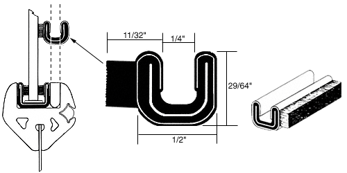 CRL-Automotive CRL Rigid Unbeaded Glass Edge Weatherstrip - 96 in long | 3K196