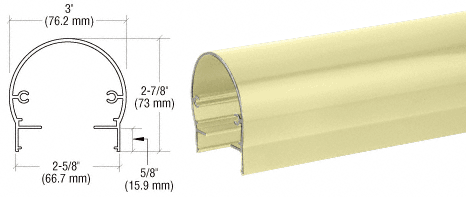 C.R. Laurence CRL Chromate (Unfinished) 300 Series 20&#39;-1&quot; Top Rail | 3TR241CRM