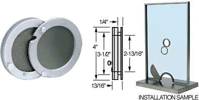 C.R. Laurence CRL 4&quot; Satin Anodized Metal Cover Speak-Thru | 405A
