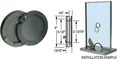 C.R. Laurence CRL 4&quot; Duranodic Bronze Finish Metal Cover Speak-Thru | 405DU
