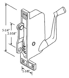 CRL Right Hand Awning Contemporary Window Operator for Stanley Windows  | 41207PD