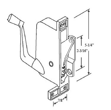 Left Hand Awning Window Operator with Reverse Link for Ware Windows | 41-295PD  | 41295PD