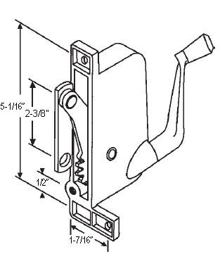 Right Hand Awning Window Operator with Offset Link | 41-388PD  | 41388PD