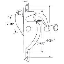 TechnologyLK STB Jalousie Window Operator, Right Hand, Aluminum, 1-1/4&quot; Arm | 41J809P