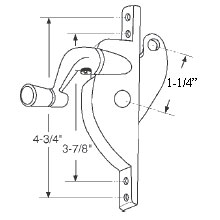 TechnologyLK STB Jalousie Window Operator, Left Hand, Aluminum, 1-1/4&quot; Arm | 41J810P