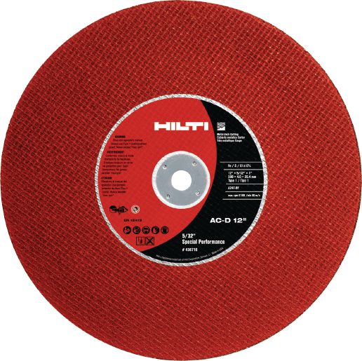 Hilti AC-D SP Metal Deck Cutting Disc for Gas Saw  - 12&quot; Diameter - 1&quot; Arbor - 436718 - 10 pack | ACDM141SP