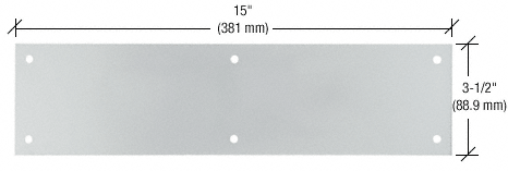 C.R. Laurence CRL 3-1/2&quot; x 15&quot; Aluminum Push Plate | 47