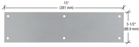 C.R. Laurence CRL 3-1/2&quot; x 15&quot; Brushed Stainless Push Plate | 47SS