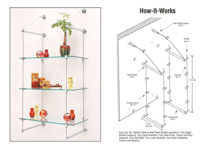 C.R. Laurence CRL Wall-to-Wall Rod Shelf System  | 4800CH