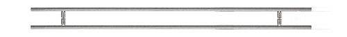 C.R. Laurence CRL Polished Stainless Finish 36&quot; Extra Length Ladder Style Back-to-Back Pulls | 36LPPS